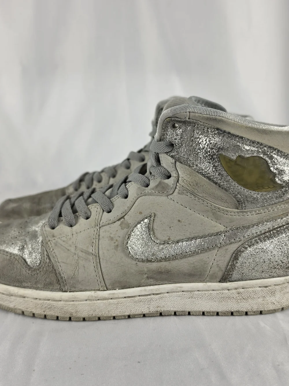 BEATERS 2009 Air Jordan 1 Retro “25th Silver Anniversary” Mens Size 9.5